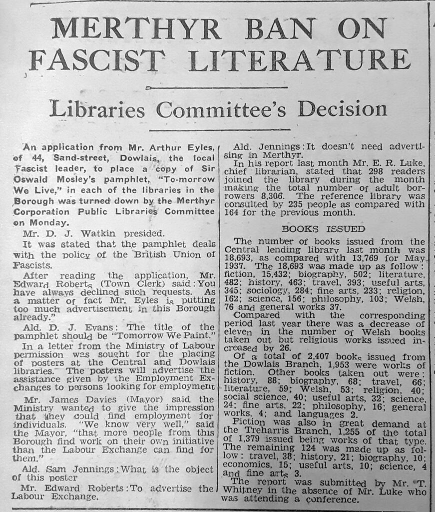 Fascist Literature in Merthyr – The Melting Pot